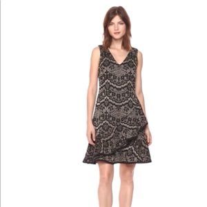 NWT Hilfiger Metallic Floral Knit V-Neck Dress 4